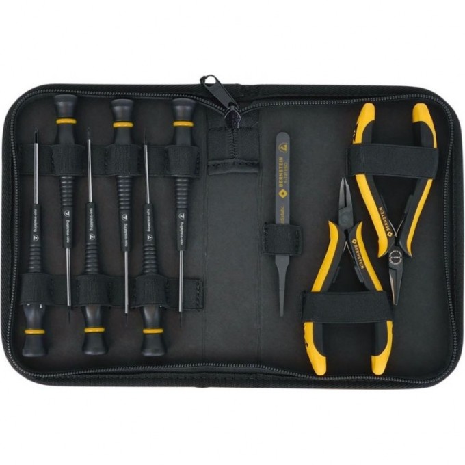 Набор антистатических инструментов BERNSTEIN CARAT для ремонта электроники, 9 предметов 2250