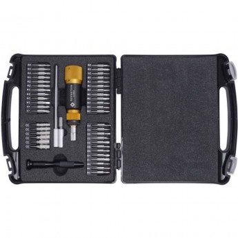 Набор инструментов для электроники BERNSTEIN с мини-динамометрической отверткой и битами C4 46 предметов 4-930