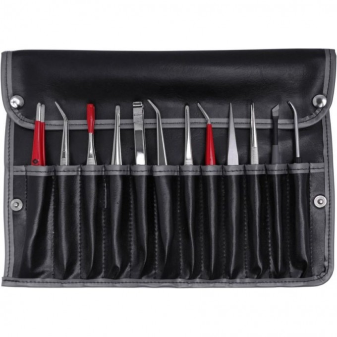 Набор пинцетов и инструментов BERNSTEIN для мобильного обслуживания электроники, 12 предметов 5-100