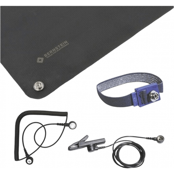 Настольный антистатический комплект BERNSTEIN с ковриком 500x400x0.5 мм 58D000007