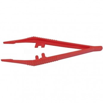 Пинцет пластиковый с зубчатыми губками BERNSTEIN 130 мм B05-0030