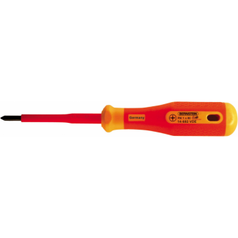 Отвертка диэлектрическая крестовая PH1 BERNSTEIN VDE 1000В B14-682VDE