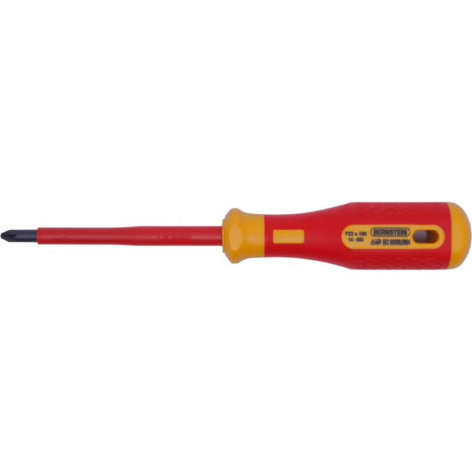 Отвертка диэлектрическая крестовая PZ2 BERNSTEIN VDE ⌀ 6.0×100 мм B14-693VDE