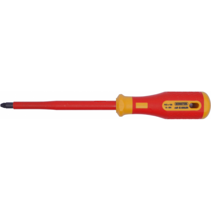 Отвертка диэлектрическая крестовая PZ3 BERNSTEIN для работы под напряжением до 1000 В B14-694VDE