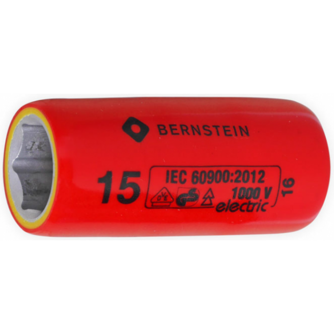 Торцевая головка VDE изолированная BERNSTEIN 1/2 дюйма 15 мм B16-446VDE