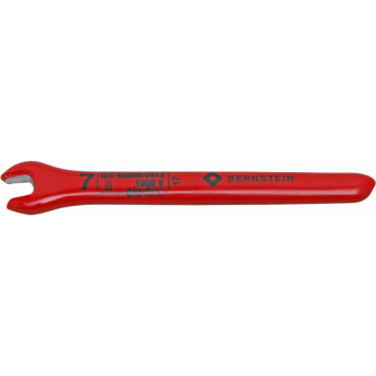 Гаечный ключ рожковый диэлектрический BERNSTEIN для работы под напряжением до 1000 В, зев 7 мм B16-502VDE