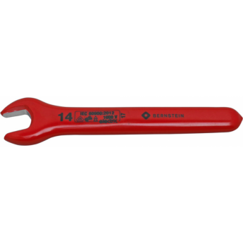 Гаечный ключ рожковый диэлектрический BERNSTEIN для работы под напряжением до 1000 В, размер зева 14.0 мм B16-509VDE