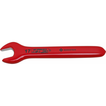 Гаечный ключ рожковый диэлектрический BERNSTEIN для работы под напряжением до 1000 В, размер зева 17.0 мм B16-512VDE