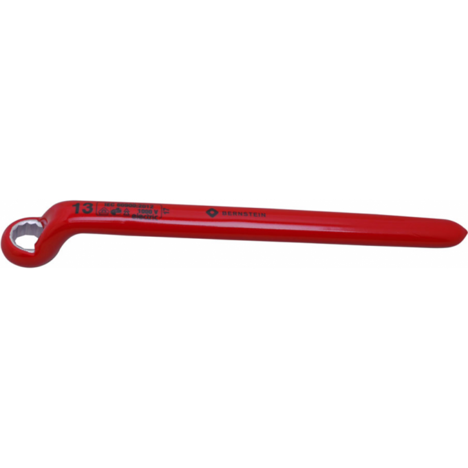 Гаечный ключ накидной диэлектрический BERNSTEIN для работы под напряжением до 1000 В, 13 мм B16-538VDE