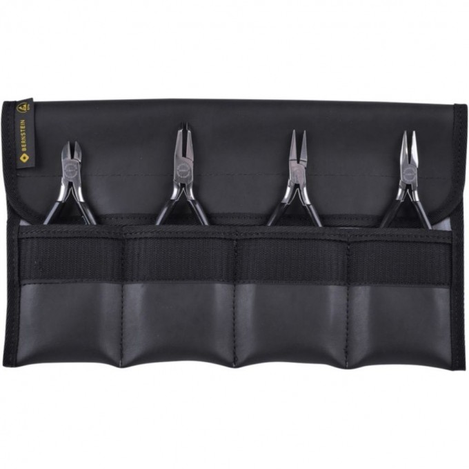 Набор антистатических инструментов BERNSTEIN BLACKline 4 предмета в футляре B3-960