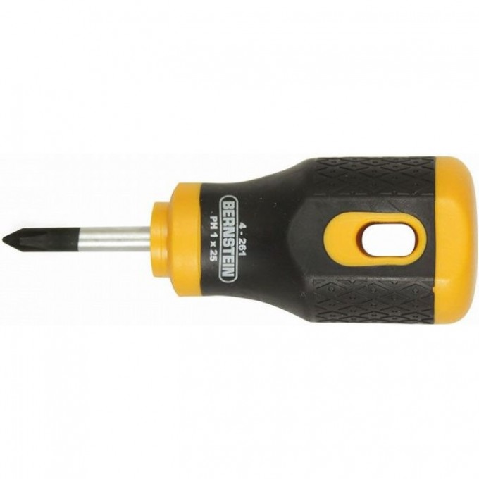 Короткая крестовая отвертка PH01 BERNSTEIN длиной 25 мм B4-261