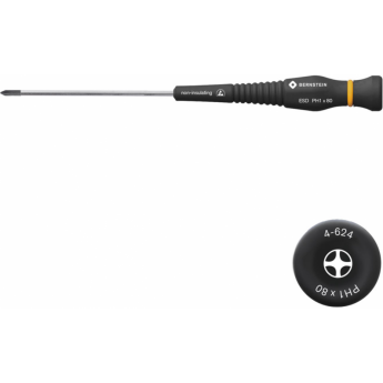Отвертка крестовая антистатическая ESD PH1 BERNSTEIN с вращающейся рукояткой B4-624