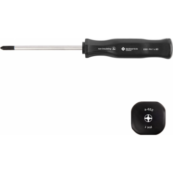 Отвертка крестовая антистатическая ESD BERNSTEIN PH2 B4-652
