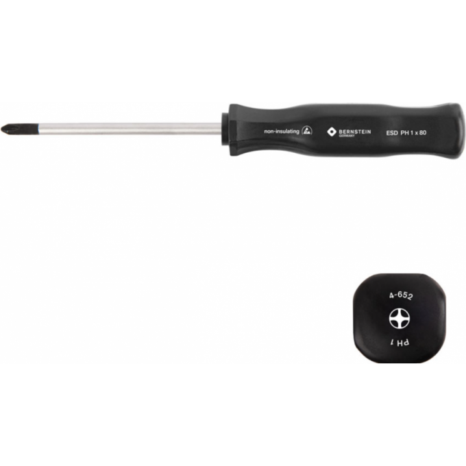 Отвертка крестовая антистатическая ESD BERNSTEIN PH2 B4-652