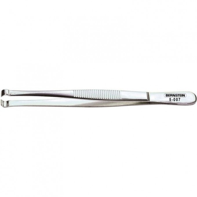 Пинцет прецизионный прямой с изогнутыми закругленными губками BERNSTEIN 145 мм B5-007