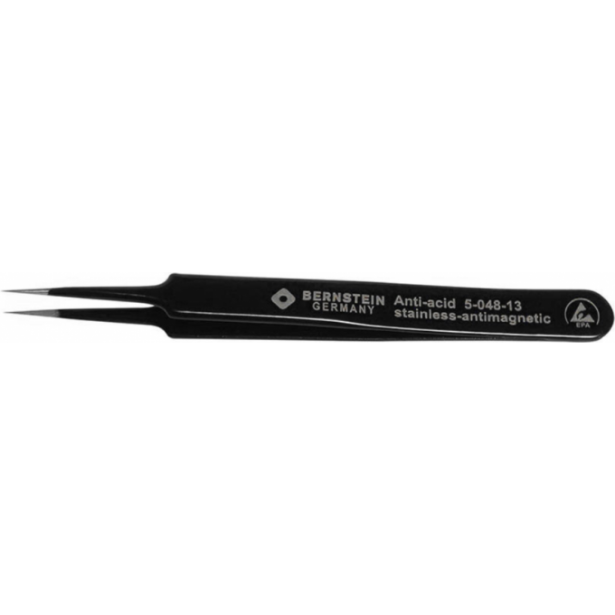 Пинцет прямой остроконечный ESD BERNSTEIN 110 мм B5-048-13