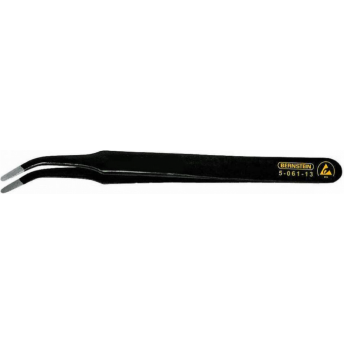 Пинцет прецизионный изогнутый плоский закругленный ESD Bernstein B5-061-13
