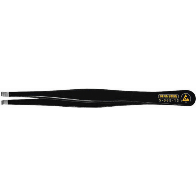 Пинцет прецизионный прямой с изогнутыми концами ESD SMD Bernstein B5-065-13