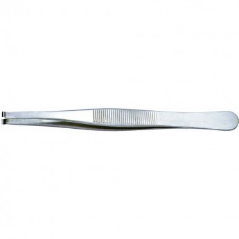 Пинцет прецизионный прямой с плоскими изогнутыми губками SMD BERNSTEIN 120 мм B5-065