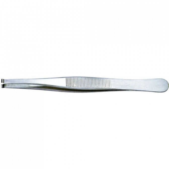 Пинцет прецизионный прямой с плоскими изогнутыми губками SMD BERNSTEIN 120 мм B5-065