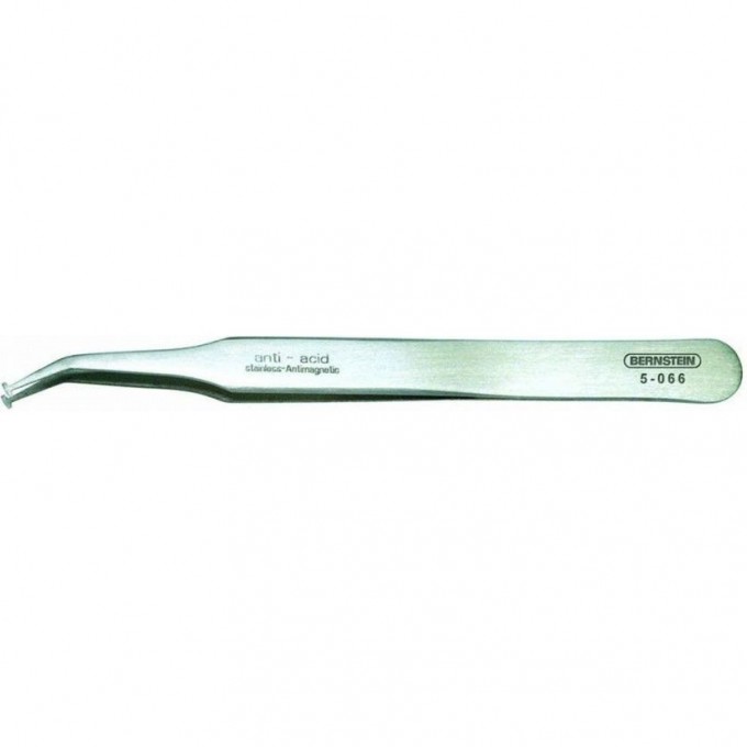 Пинцет прецизионный изогнутый 30° с прямыми губками BERNSTEIN для SMD 120 мм B5-066