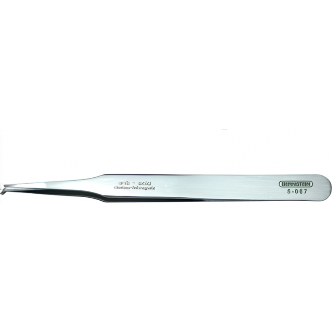 Пинцет прецизионный изогнутый 45° закругленный BERNSTEIN SMD 120 мм B5-067