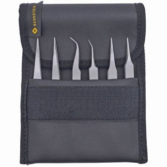 Набор прецизионных пинцетов SMD BERNSTEIN B-UF из нержавеющей стали, 6 элементов B5-070-UF