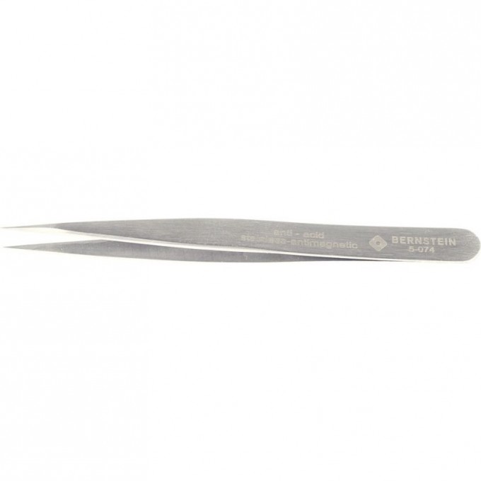 Пинцет прецизионный изогнутый остроконечный BERNSTEIN 120 мм B5-074