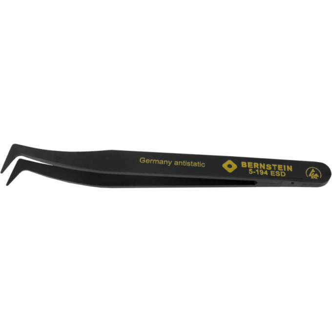 Пинцет прецизионный изогнутый остроконечный ESD Bernstein B5-194