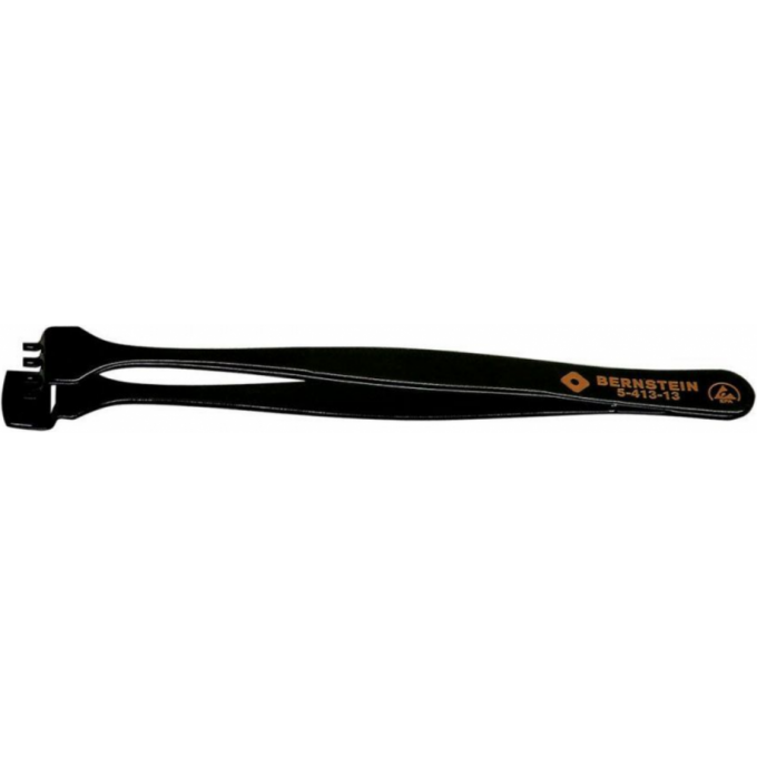 Вафельный антистатический пинцет ESD SMD BERNSTEIN с 4 зубчиками 130 мм B5-413-13