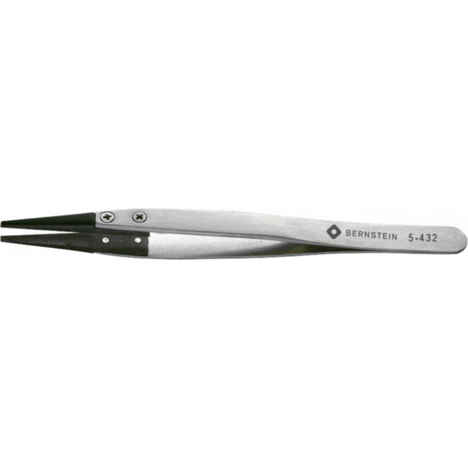 Пинцет ESD с мягкими пластиковыми наконечниками BERNSTEIN 125 мм B5-432