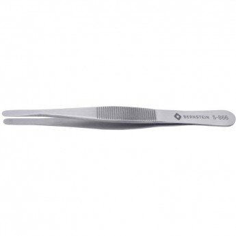 Пинцет прецизионный прямой закругленный плоский SMD BERNSTEIN 115 мм B5-866