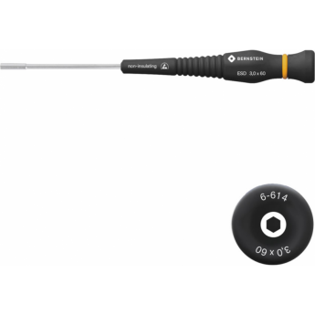 Торцевой ключ с отверточной ручкой ESD BERNSTEIN ⌀3 мм B6-614