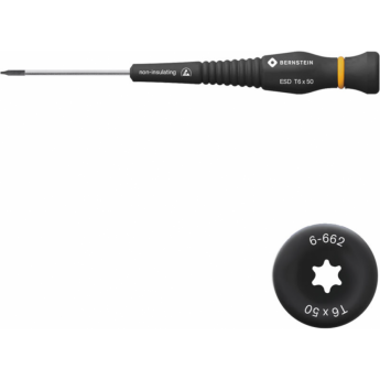Отвертка шестигранная ESD TORX T6 BERNSTEIN с вращающейся рукояткой B6-662