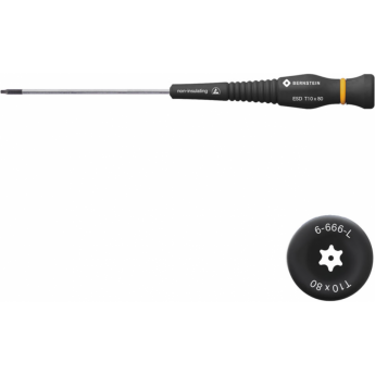 Отвертка шестигранная ESD TORX T10 BERNSTEIN с вращающейся рукояткой B6-666L