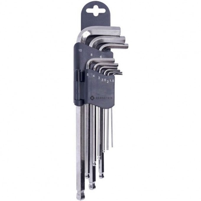 Набор угловых шестигранных ключей с шариковой головкой BERNSTEIN 1..0 мм B6-950